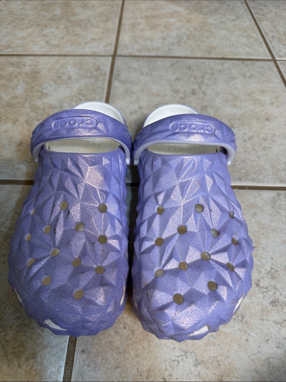 CROCS Women’s  Purple Sparkle Geometric Clog